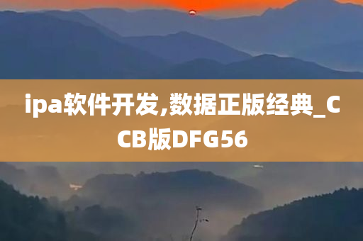 ipa软件开发,数据正版经典_CCB版DFG56