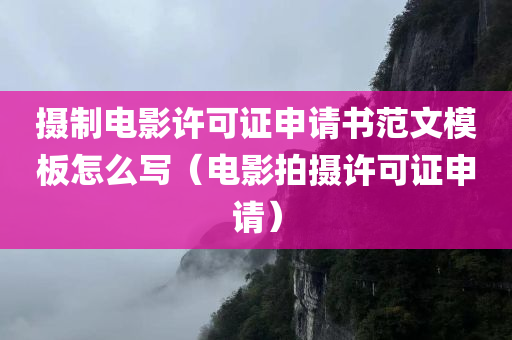 摄制电影许可证申请书范文模板怎么写（电影拍摄许可证申请）