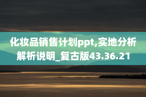 化妆品销售计划ppt,实地分析解析说明_复古版43.36.21