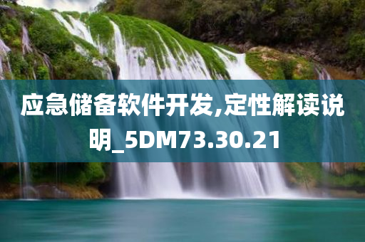 应急储备软件开发,定性解读说明_5DM73.30.21