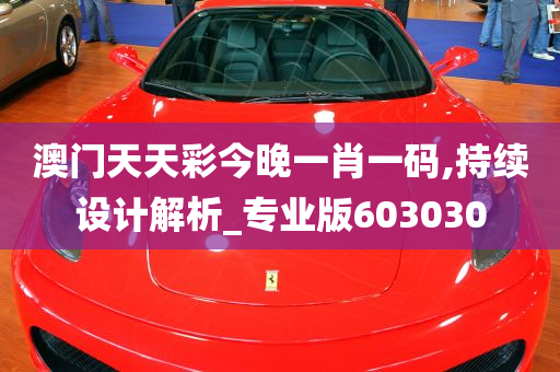 澳门天天彩今晚一肖一码,持续设计解析_专业版603030