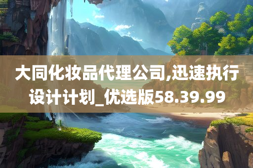 大同化妆品代理公司,迅速执行设计计划_优选版58.39.99