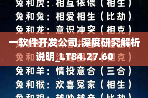 一软件开发公司,深度研究解析说明_LT84.27.60