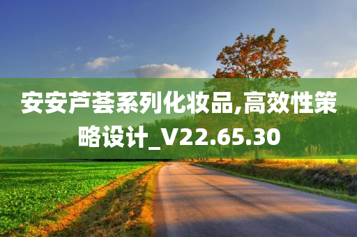 安安芦荟系列化妆品,高效性策略设计_V22.65.30