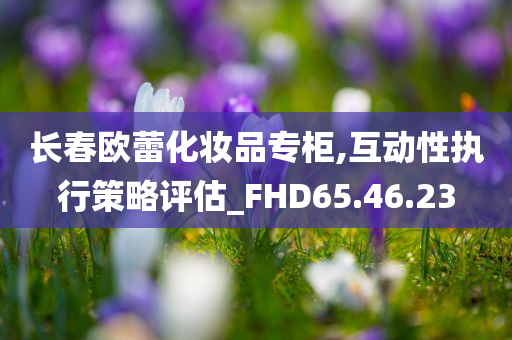 长春欧蕾化妆品专柜,互动性执行策略评估_FHD65.46.23