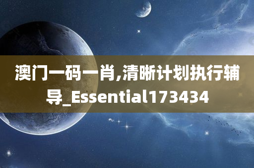 澳门一码一肖,清晰计划执行辅导_Essential173434