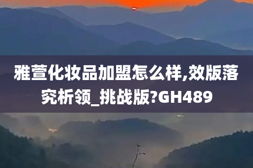 雅萱化妆品加盟怎么样,效版落究析领_挑战版?GH489