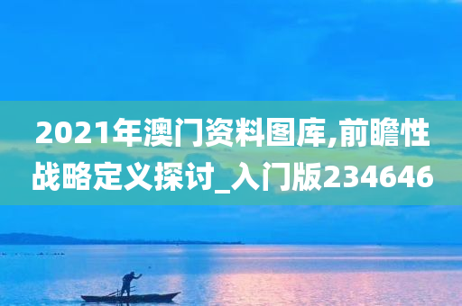 2021年澳门资料图库,前瞻性战略定义探讨_入门版234646