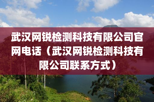 武汉网锐检测科技有限公司官网电话（武汉网锐检测科技有限公司联系方式）