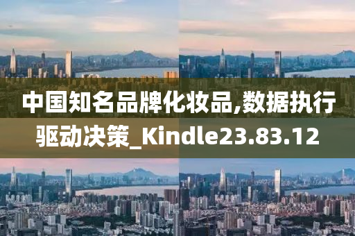 中国知名品牌化妆品,数据执行驱动决策_Kindle23.83.12