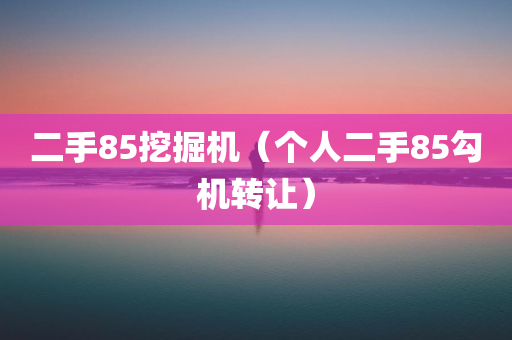 二手85挖掘机（个人二手85勾机转让）