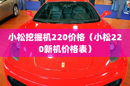 小松挖掘机220价格（小松220新机价格表）