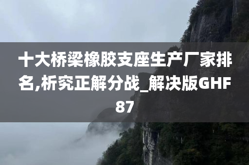 十大桥梁橡胶支座生产厂家排名,析究正解分战_解决版GHF87