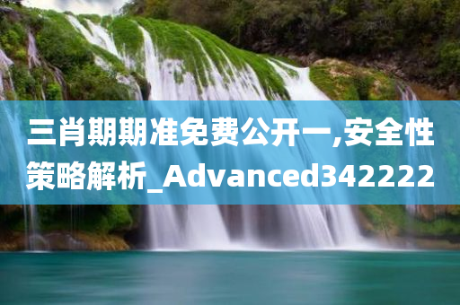 三肖期期准免费公开一,安全性策略解析_Advanced342222