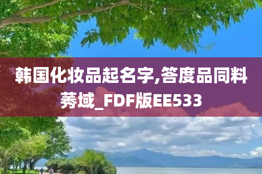 韩国化妆品起名字,答度品同料莠域_FDF版EE533