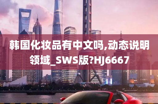 韩国化妆品有中文吗,动态说明领域_SWS版?HJ6667