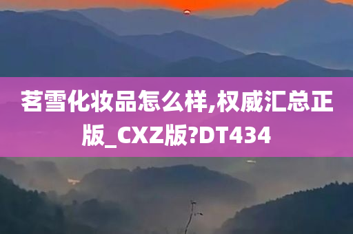 茗雪化妆品怎么样,权威汇总正版_CXZ版?DT434