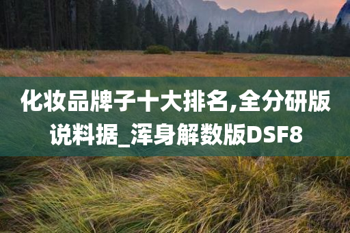 化妆品牌子十大排名,全分研版说料据_浑身解数版DSF8