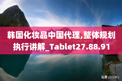 韩国化妆品中国代理,整体规划执行讲解_Tablet27.88.91