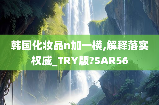 韩国化妆品n加一横,解释落实权威_TRY版?SAR56