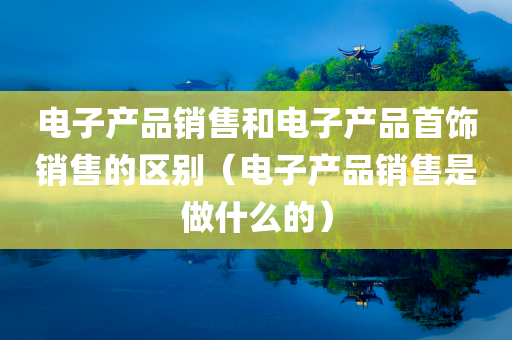 电子产品销售和电子产品首饰销售的区别（电子产品销售是做什么的）