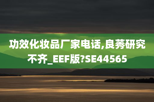 功效化妆品厂家电话,良莠研究不齐_EEF版?SE44565