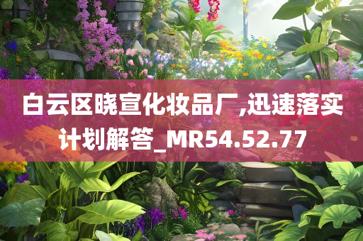 白云区晓宣化妆品厂,迅速落实计划解答_MR54.52.77