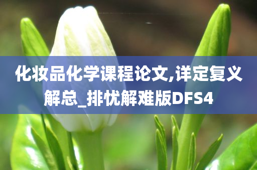 化妆品化学课程论文,详定复义解总_排忧解难版DFS4