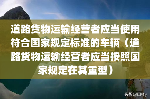 道路货物运输经营者应当使用符合国家规定标准的车辆（道路货物运输经营者应当按照国家规定在其重型）