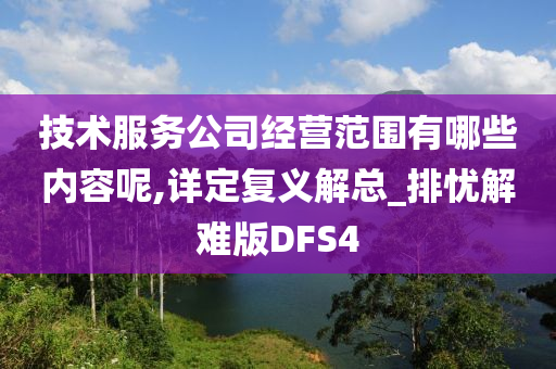 技术服务公司经营范围有哪些内容呢,详定复义解总_排忧解难版DFS4