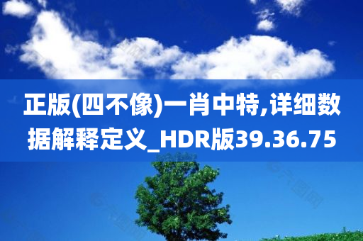 正版(四不像)一肖中特,详细数据解释定义_HDR版39.36.75