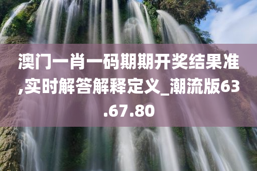 澳门一肖一码期期开奖结果准,实时解答解释定义_潮流版63.67.80