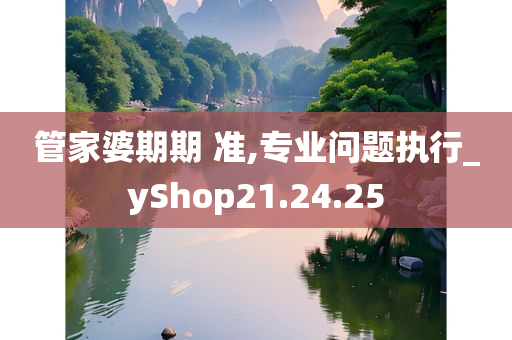 管家婆期期 准,专业问题执行_yShop21.24.25