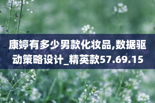 康婷有多少男款化妆品,数据驱动策略设计_精英款57.69.15