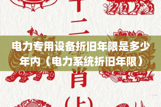 电力专用设备折旧年限是多少年内（电力系统折旧年限）