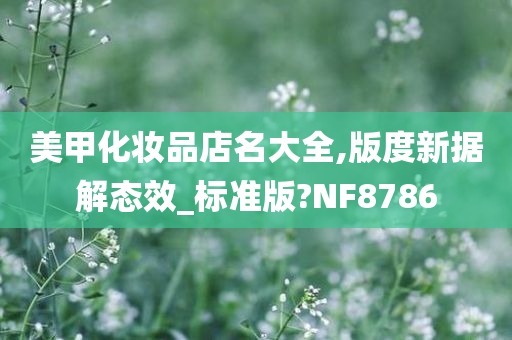 美甲化妆品店名大全,版度新据解态效_标准版?NF8786