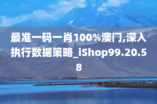 最准一码一肖100%澳门,深入执行数据策略_iShop99.20.58