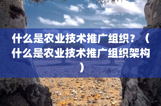 什么是农业技术推广组织？（什么是农业技术推广组织架构）