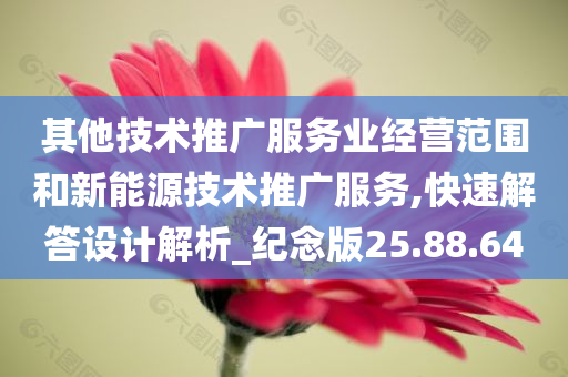 其他技术推广服务业经营范围和新能源技术推广服务,快速解答设计解析_纪念版25.88.64