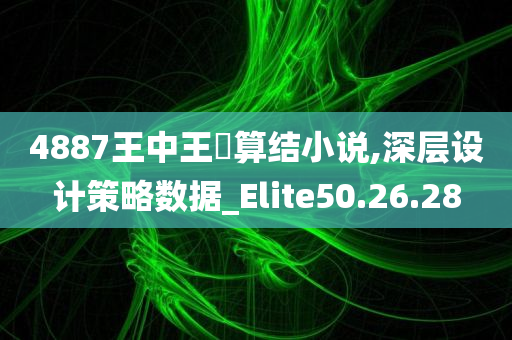 4887王中王鉄算结小说,深层设计策略数据_Elite50.26.28