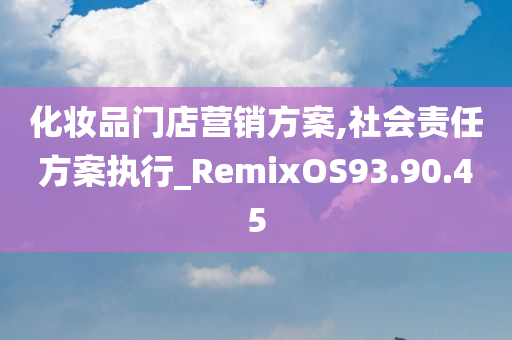 化妆品门店营销方案,社会责任方案执行_RemixOS93.90.45