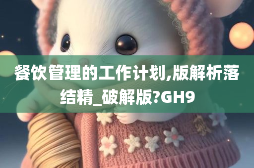 餐饮管理的工作计划,版解析落结精_破解版?GH9