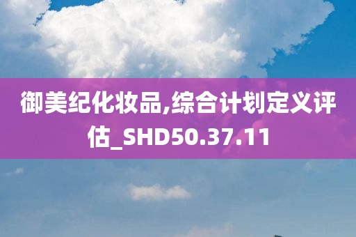 御美纪化妆品,综合计划定义评估_SHD50.37.11