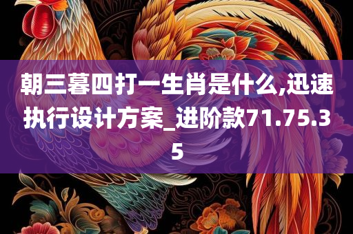 朝三暮四打一生肖是什么,迅速执行设计方案_进阶款71.75.35