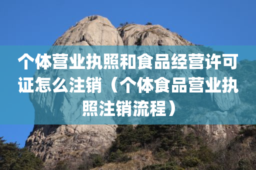 个体营业执照和食品经营许可证怎么注销（个体食品营业执照注销流程）