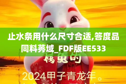 止水条用什么尺寸合适,答度品同料莠域_FDF版EE533