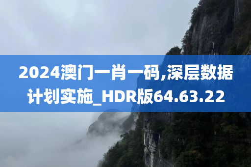 2024澳门一肖一码,深层数据计划实施_HDR版64.63.22