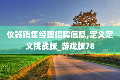 仪器销售经理招聘信息,定义定义挑战版_游戏版78