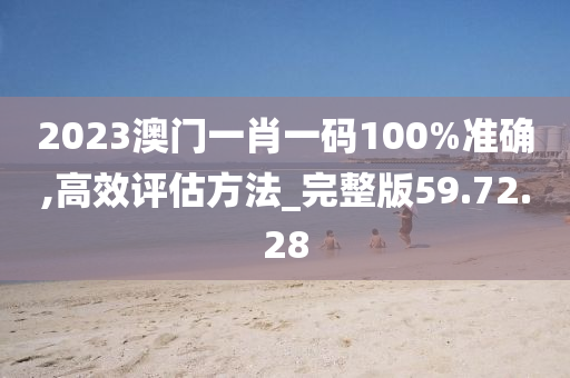 2023澳门一肖一码100%准确,高效评估方法_完整版59.72.28