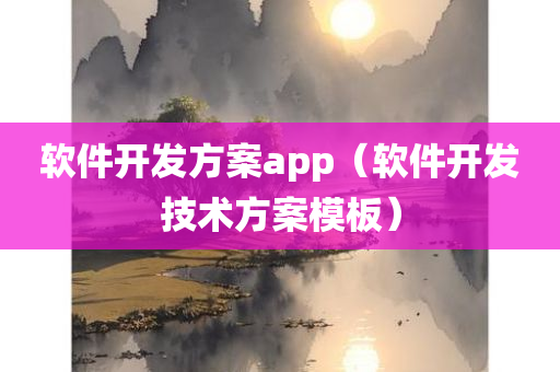 软件开发方案app（软件开发技术方案模板）